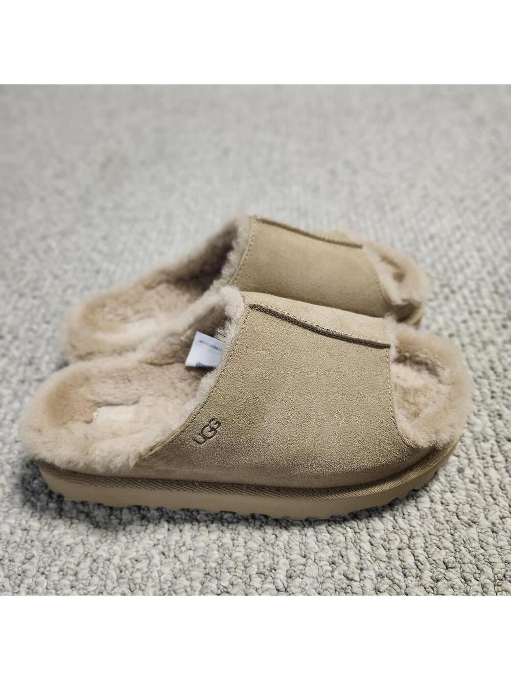 UGG Greenport Slide Slippers Cozy Shearling Slide Size 9 Suede